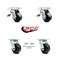 Service Caster 4 Inch Phenolic Caster Set with Roller Bearings 2 Brakes 2 Swivel Locks SCC SCC-TTL30S420-PHR-2-BSL-2 - alternate 5